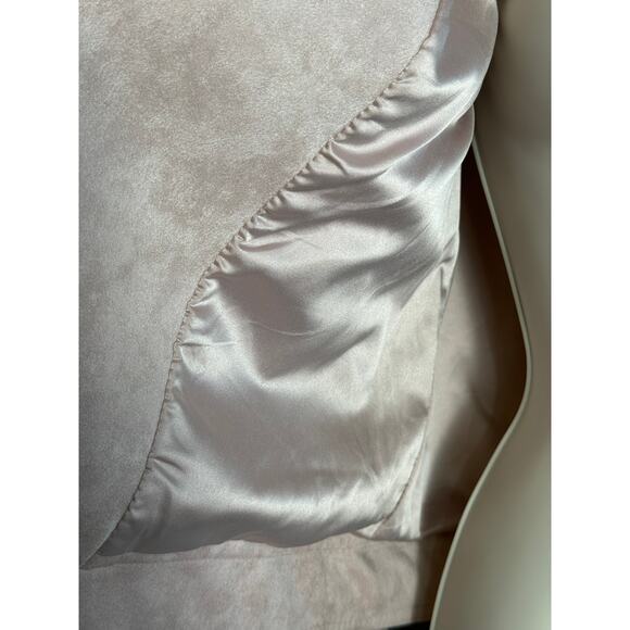 Philosophy Faux Suede Leather Moto Jacket Blush Pink Size M - Picture 9 of 12